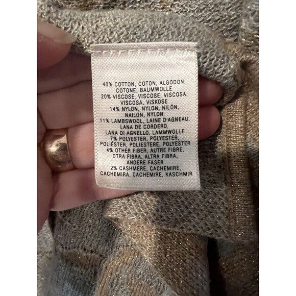 Anthropologie Angel Of The North Fringe Sweater Knit Cardigan Sz S Wool Blend - Picture 3 of 7